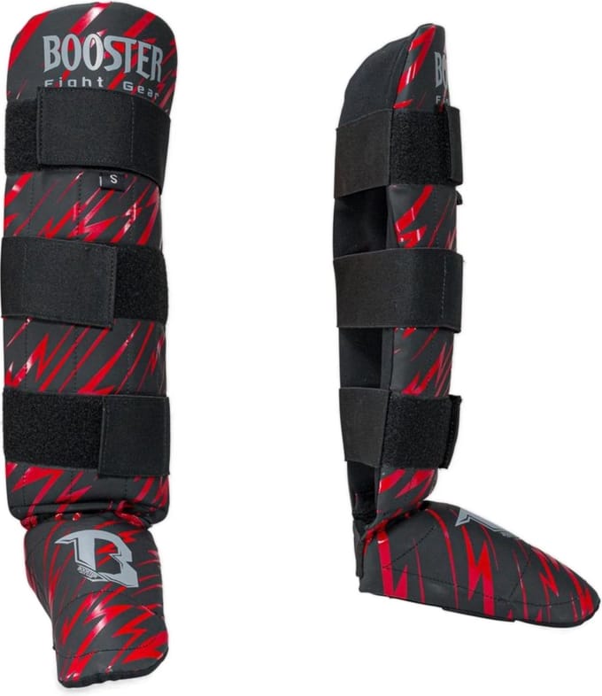Booster Kids Scheenbeschermers Combat Series 2 SG Zwart Rood - S