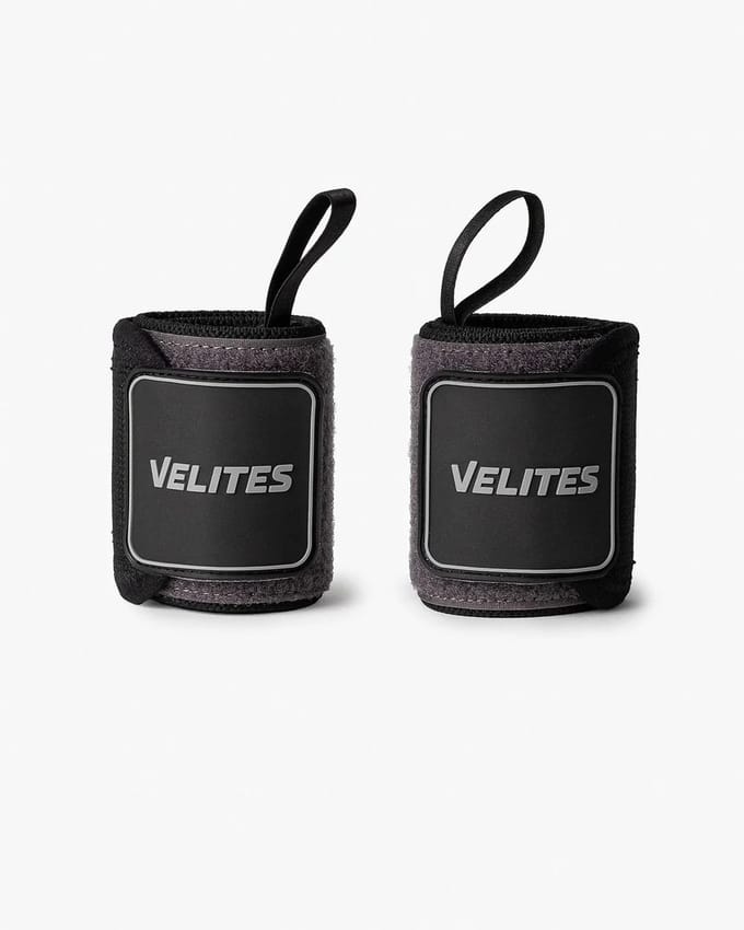 Velites Grip Nylon Wrist Wraps – Stevige Polsbescherming & Stabiliteit – Black