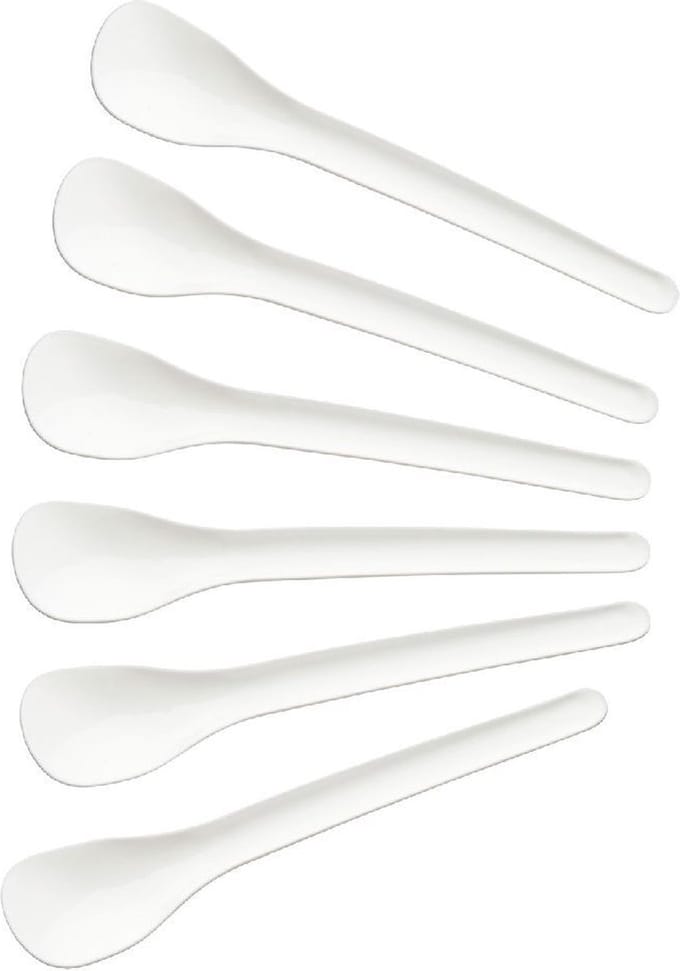 Fackelmann Eierlepels 14 cm 6 Stuks Wit