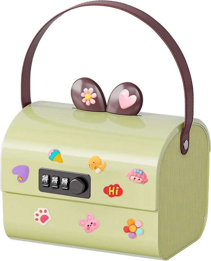 Kinderkluis met code - Afsluitbare box - Veilig opbergen - Driecijferig cijferslot - 176 x 14 x 135 cm - Groen