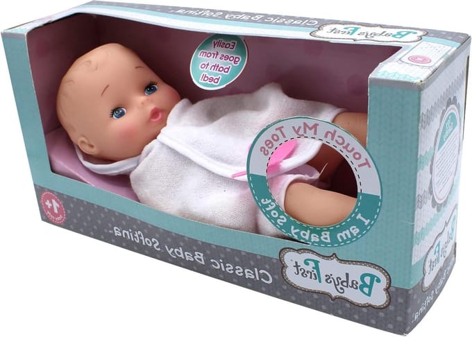 Baby Softina pop - Badpop Zachte pop - Badtijd speelgoed - Levensechte huid - Vanaf 1 jaar - Wit