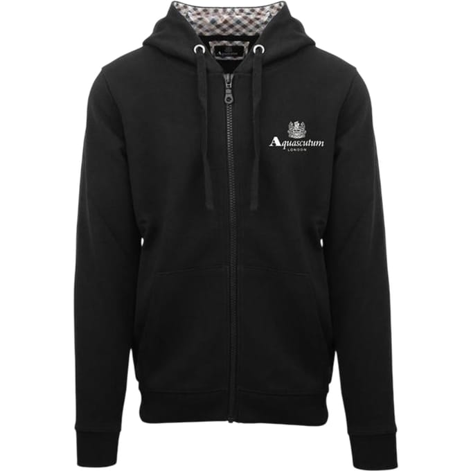 Aquascutum Heren Active Full Zip Hoodie (Zwart)