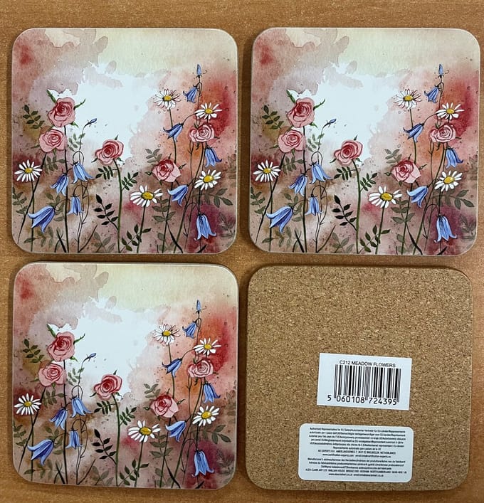 Alex Clark Onderzetters MEADOW FLOWERS ~ WEIDE BLOEMEN