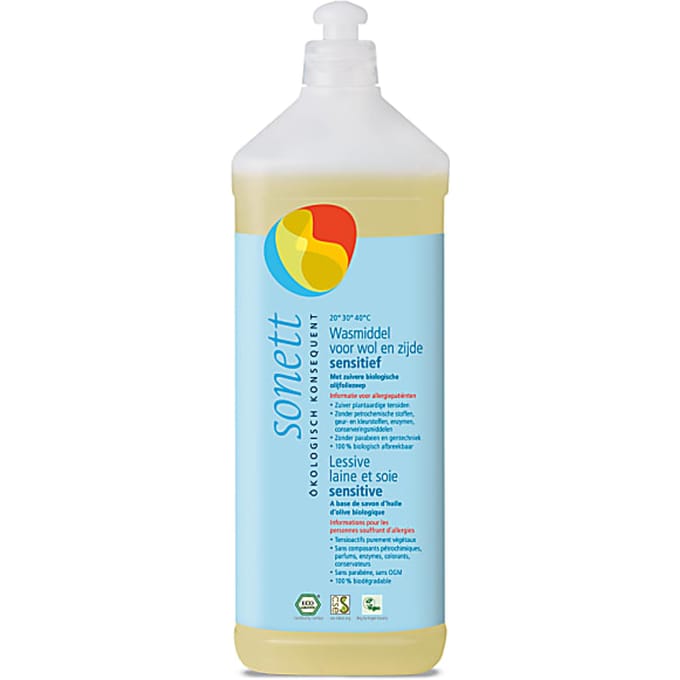 Sonett Wasmiddel voor Wol en Zijde Sensitive 1L 17 wasbeurten