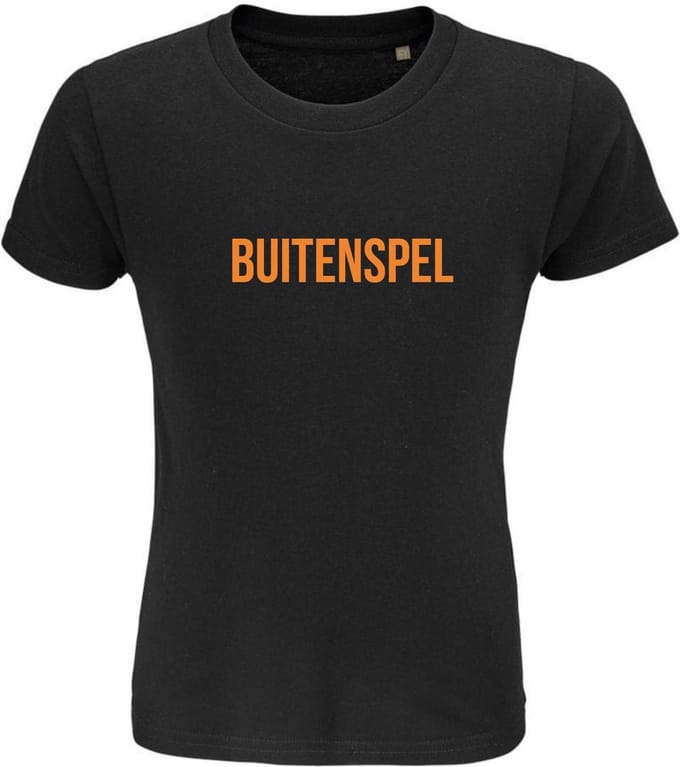 Strijkapplicatie - Voetbal - Buitenspel - Oranje ( 2 stuks )