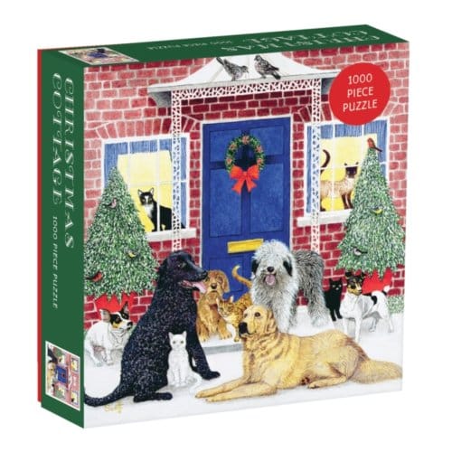 Christmas Cottage Square Boxed 1000 Piece Puzzle - Galison
