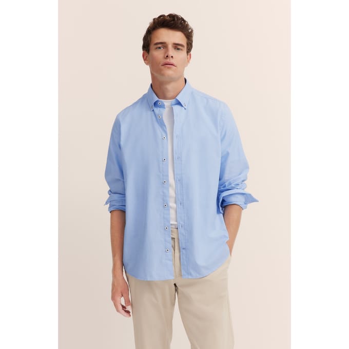 Bugatti Herren Casual overhemd met borstzak