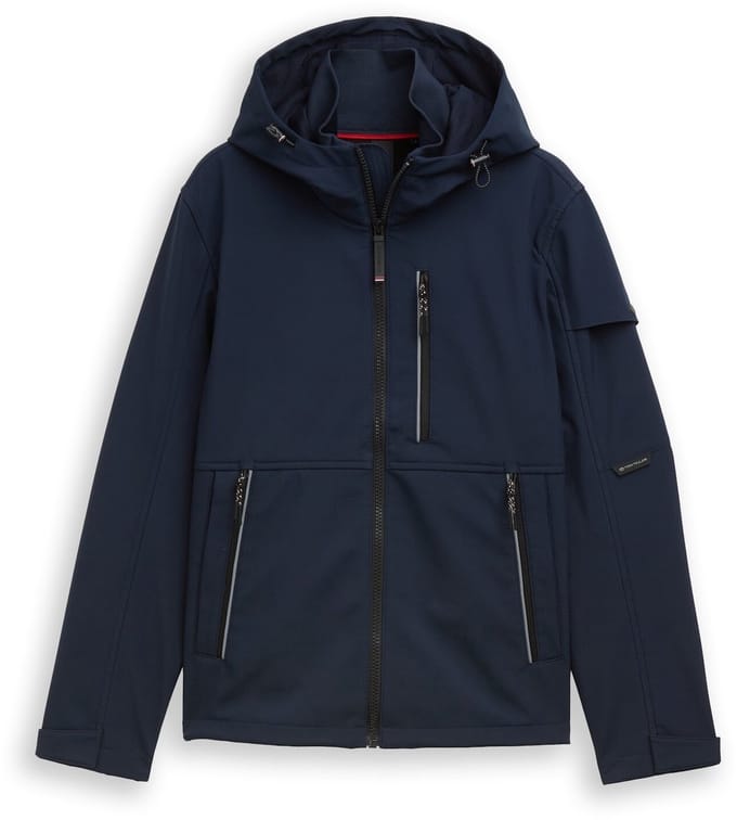 Tom Tailor - Softshell jas met capuchon - Maat S - sky captain blue