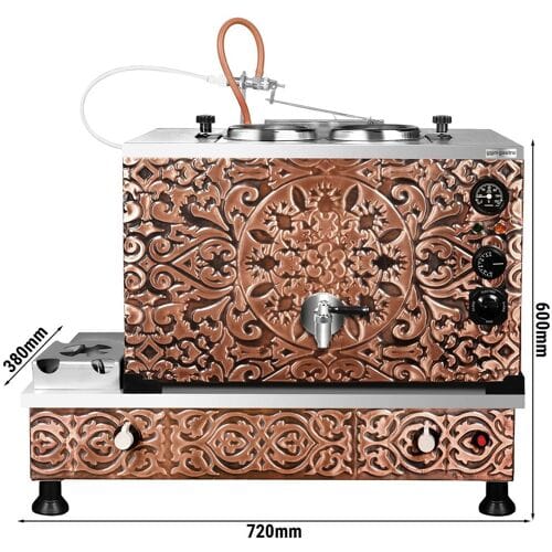 GGM Gastro Gas & Elektrisch koperen samowar theeketel - 770mm - 22L koper