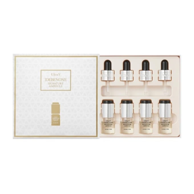 ULTRA V Idebenone Signature Ampoule Antioxidant Radiance Serum Set 8ml x 4 stuks white