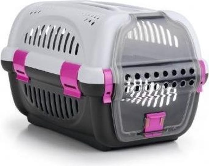 Beeztees Rhino - Reismand - Grijs/Roze - 51x34,5x33 cm