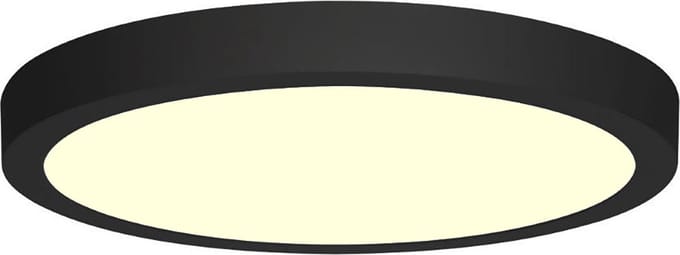 LED Downlight - 18W - Warm Wit 3000K - Mat Zwart - Opbouw - Rond - Aluminium - Ø225mm