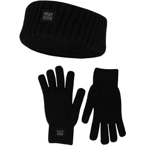 Heatkeeper Dames Winter Thermo Set - Hoofband + Handschoenen - Zwart - One Size