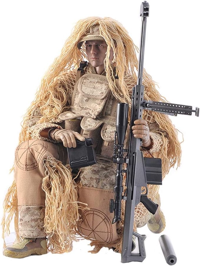 Gedetailleerde Soldaat Actiefiguur Set 1/6 Schaal met Accessoires