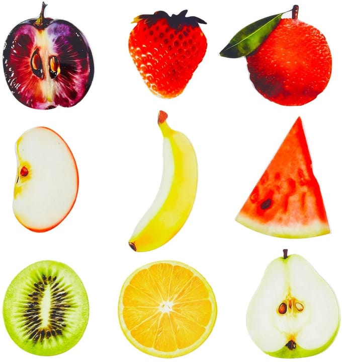 Cosensi - Set van 9 Multicolor Acryl Fruit Slice Bladwijzers
