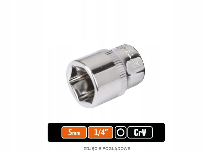 Dopsleutel 1/4" 5 mm zeskant - Duurzaam CRV-staal