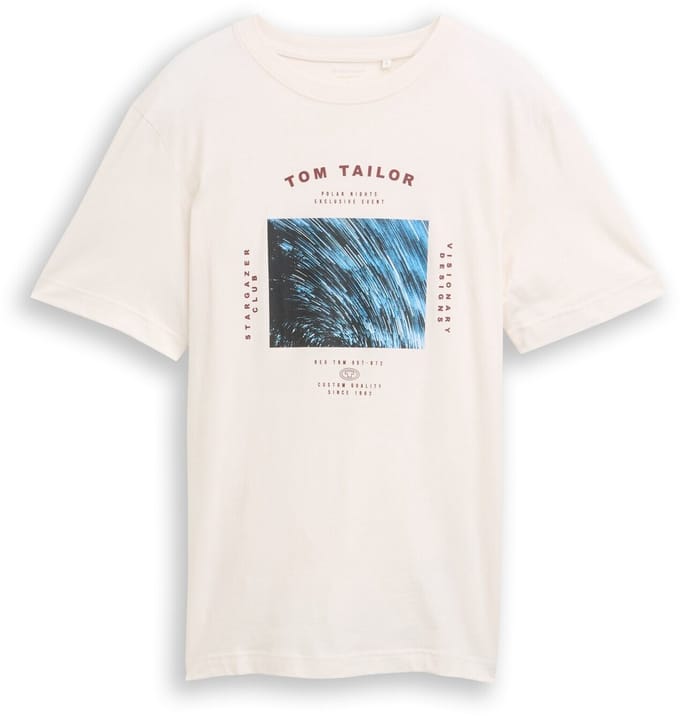 Tom Tailor - T-shirt met fotoprint - Maat S - Gardenia White