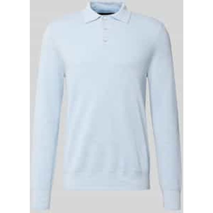 Regular fit poloshirt met wol