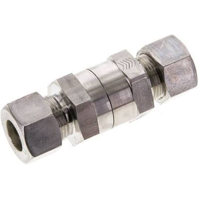 15L (M22x1.5) RVS Terugslagklep Knelfitting 1-250 bar ISO 8434-1
