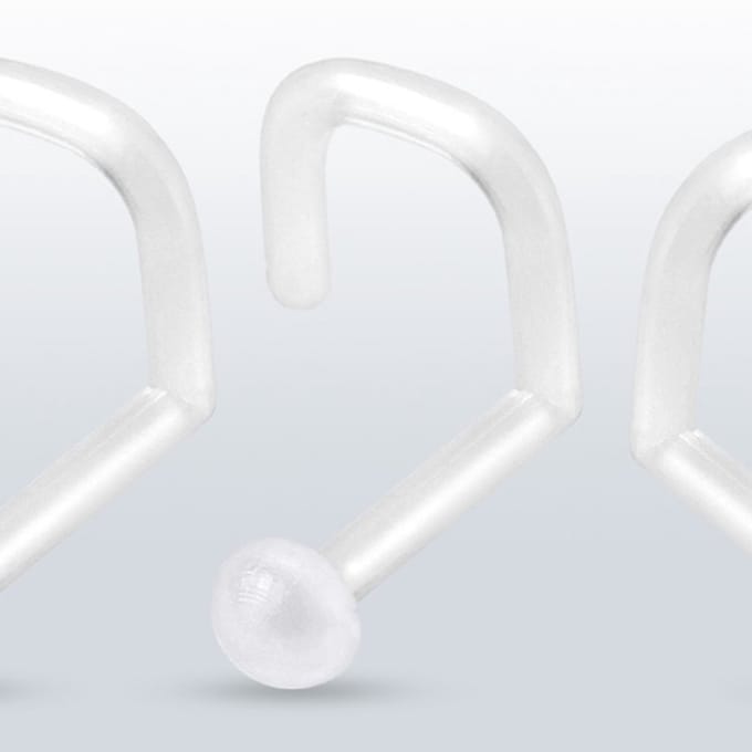neuspiercing U-bocht retainer flat ball 0.8x6x2 - LMPiercings