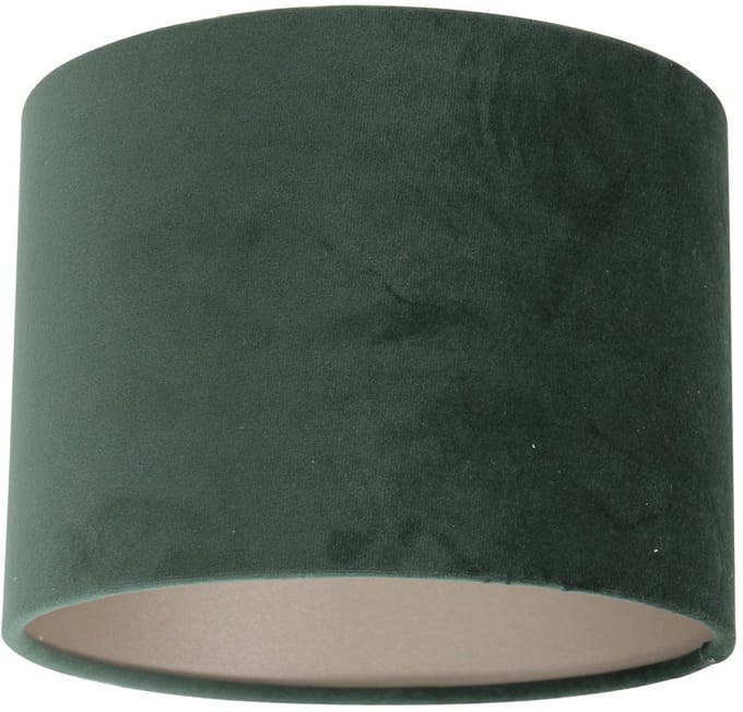 Groene velours lampenkap K3084VS ⌀20cm met E27 support - Steinhauer Kappen, Modern Textiel voor binnen