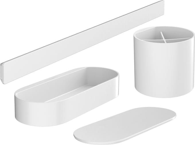 Hansgrohe WallStoris - Badkamer accessoireset, mat wit 27968700