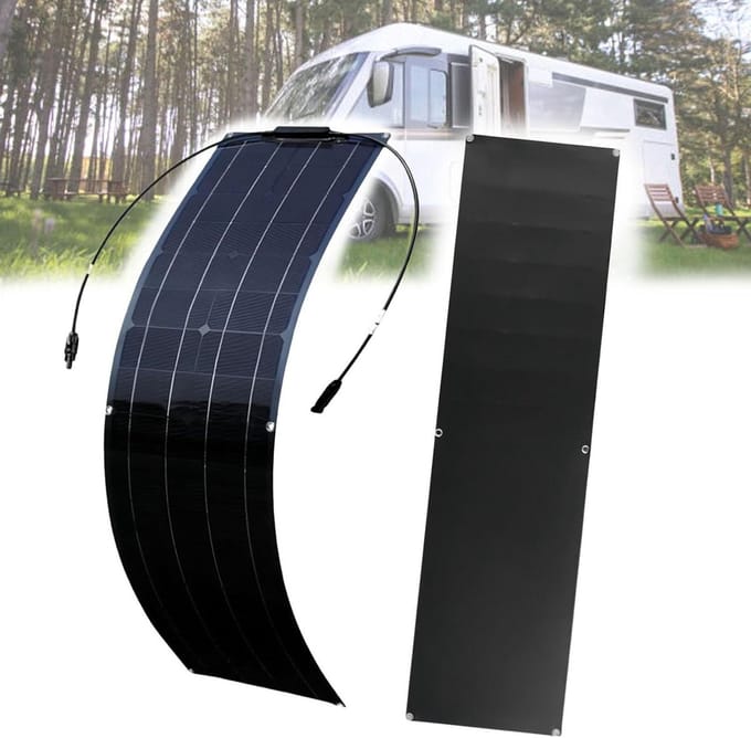 Zonnepaneel Set - Flexibel Paneel - Energie Opwekken - Hoge Efficiëntie - 2 X 200W - Zwart