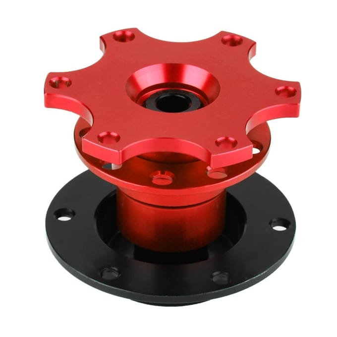 Adaptateur à dégagement rapide pour moyeu de volant de voiture Kit Snap Off avec vis Red red
