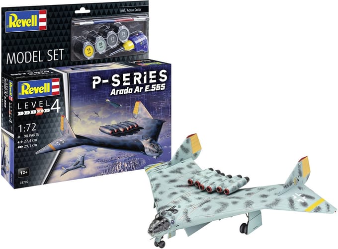 Revell Modelbouwpakket Militaire voertuigen - 63790 Arado AR 555 P-Series Jet - Model Set Plastic - 1:72 - Modelbouw