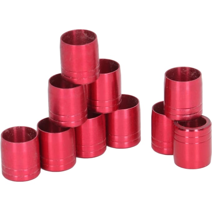 10 stuks Boogschieten Pijl Schacht Ringen Aluminiumlegering Boog Pijl Ondersteuning Explosiebestendige Ring 7,6 mm Rood voor