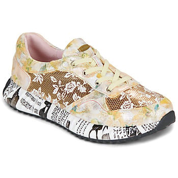 Laura Vita dames sneaker lichtgeel multi