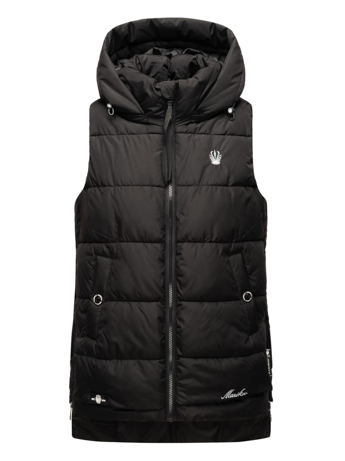 Marikoo dames gewatteerd vest – Zarinaa, licht met afneembare capuchon