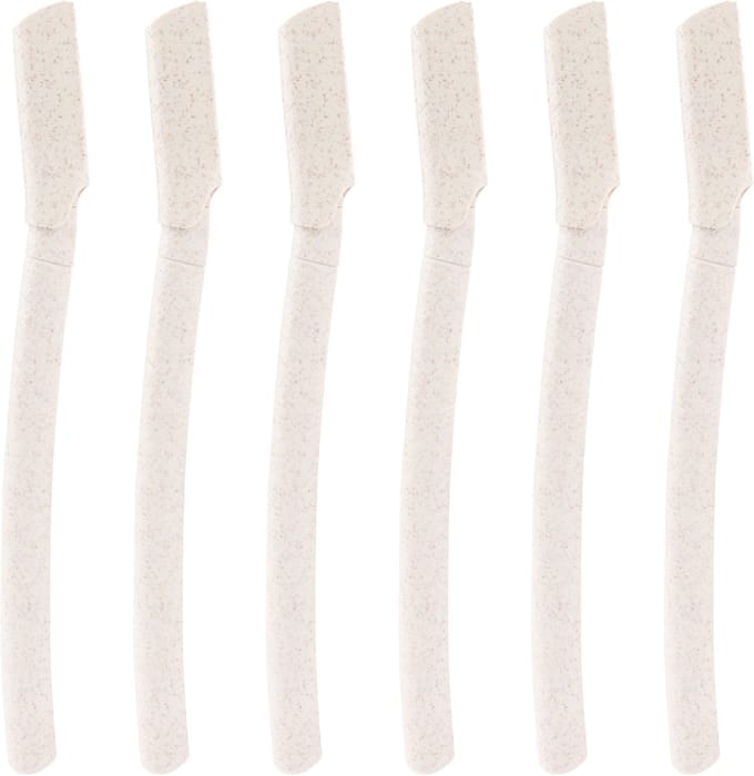 INTER-ESQUE Dermaplaning Mesjes Groot – Wenkbrauw Mesje – Gezichtsscheermes – Tarwestro – 6 Stuks