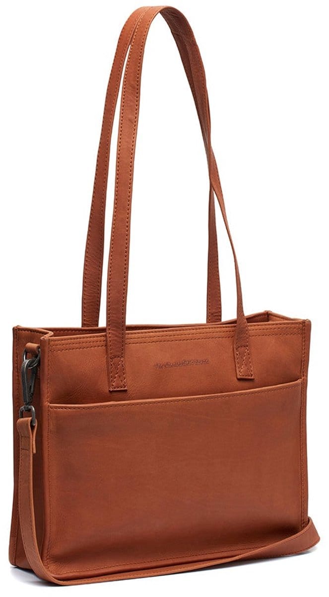 The Chesterfield Brand Waxed Pull Up Medium Schoudertas Dames - Leer - Cognac