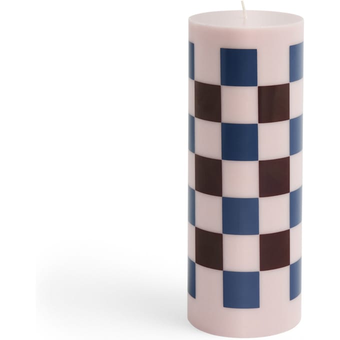HAY Column Kaars L - light pink/bordeaux/dark blue check