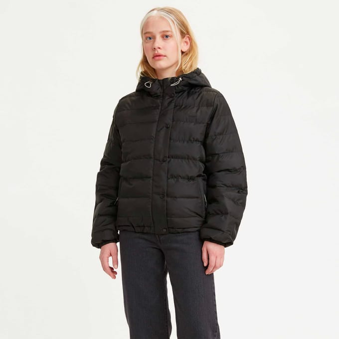 Levis Edie Opvouwbare Jas Zwart
