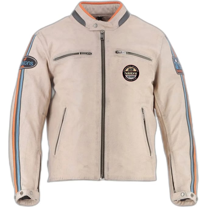 Motor leren jas Helstons Ace Rag