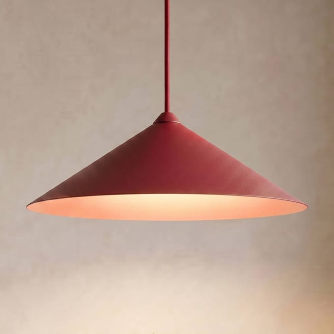 TK Lighting Hanglamp Lume XL, bordeauxrood, metaal, Ø 49 cm, GX53