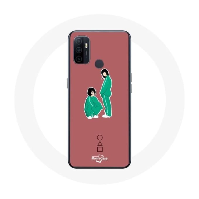 Oppo A53 Case Squid Game Ji Yeong nummer 240 en Kang Sae Byeok nummer 067