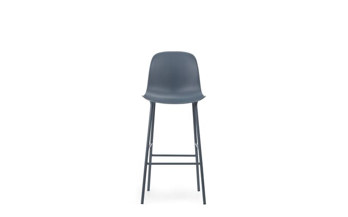 Normann Copenhagen Form Barstoel staal - blauw - 75 cm