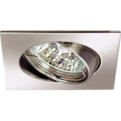 Toolstation Inbouwspot vierkant kantelbaar IP20 GU10 Nickel Satin