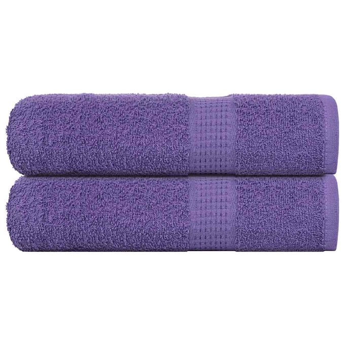 vidaXL - Badhanddoeken - FROGN - 2 - st - 100x150 - cm - 360 - g/m² - paars