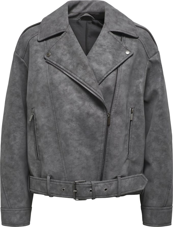 ONLY - ONLAVA FAUX LEATHER OVZ. BIKER CS OTW - Dames - Gewatteerde jassen