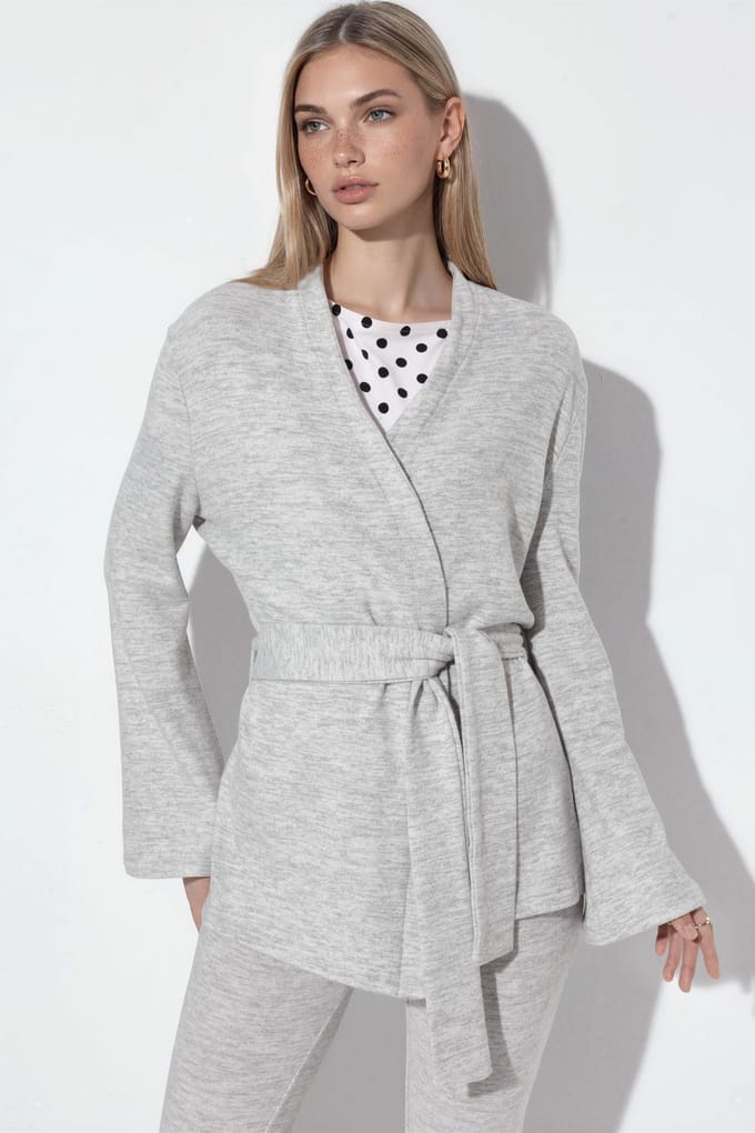 Gestrikte Cardigan met Ceintuur