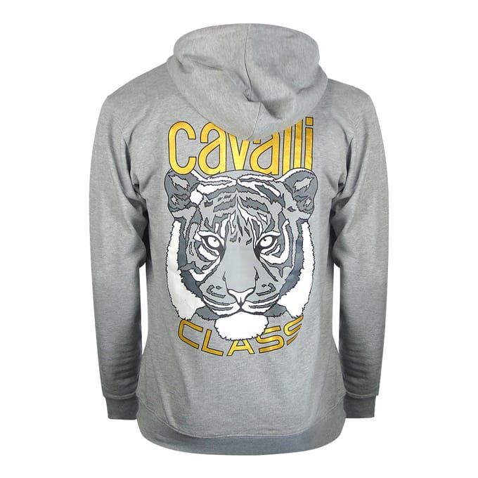 Cavalli Class Bold Tiger Graphic Grijze Hoodie