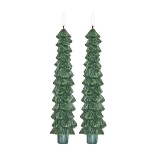 Rice kerst led kaarsen kerstboom, set van 2