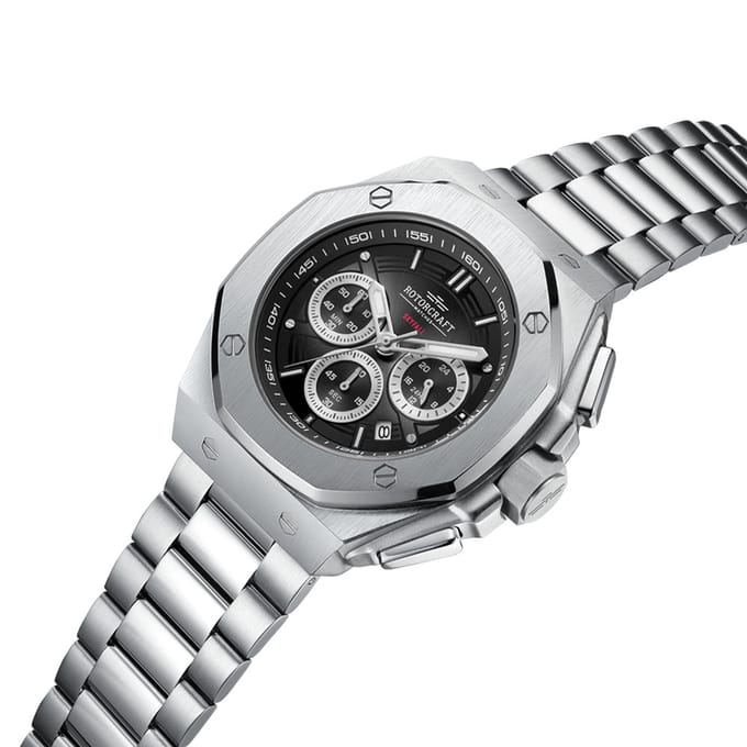 Rotorcraft - Heren Horloge Skyfall Chrono - Zilver