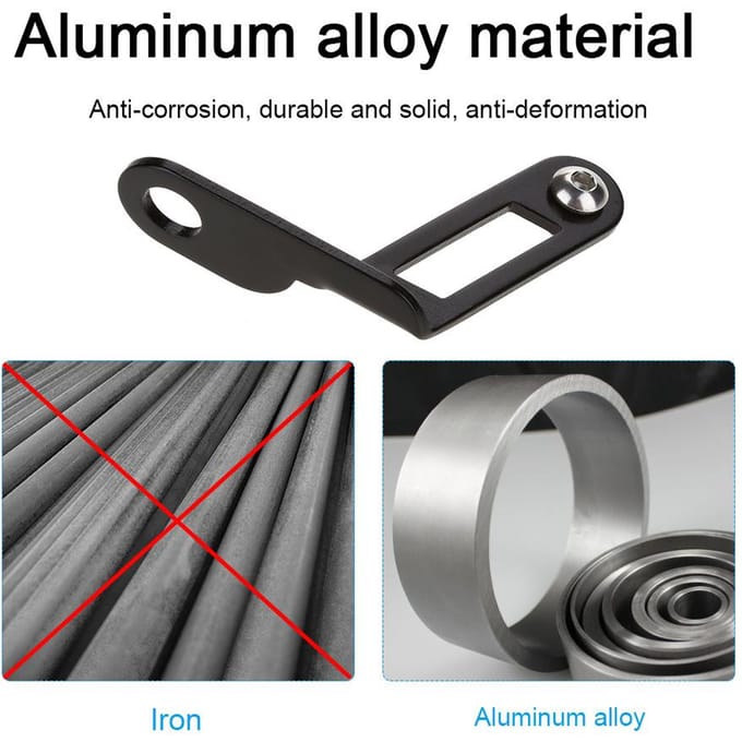 Support de plaque d'immatriculation de vélo de course en alliage d'aluminium durable ZTTO(Noir) noir