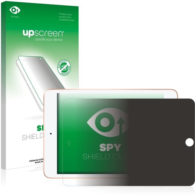 upscreen - privacy screenprotector voor Apple iPad Mini 5 2019 (Landschapsmodus, 5. Gen.) - Folie Beschermfolie Blauwlichtfilter