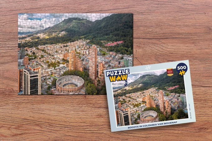 Puzzel Bogota in Colombia van bovenaf - Legpuzzel - Puzzel 500 stukjes